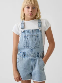 Kids Denim Loose Shortalls