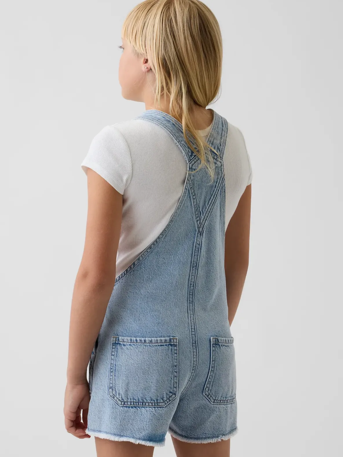 Kids Denim Loose Shortalls