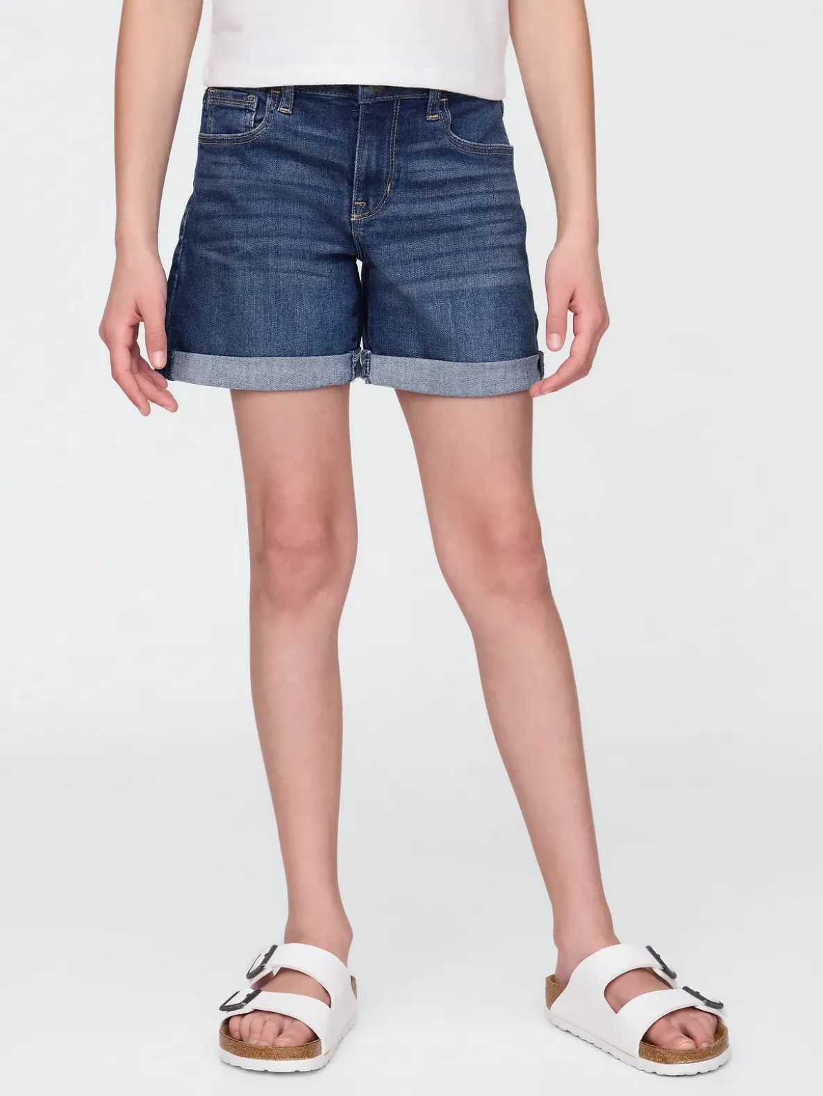 Kids Denim Midi Shorts
