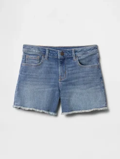 Kids Denim Midi Shorts