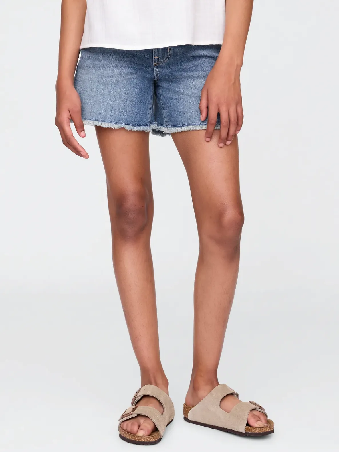 Kids Denim Midi Shorts