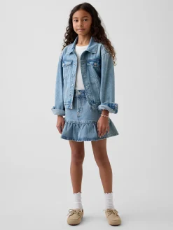 Kids Denim Ruffle Skirt