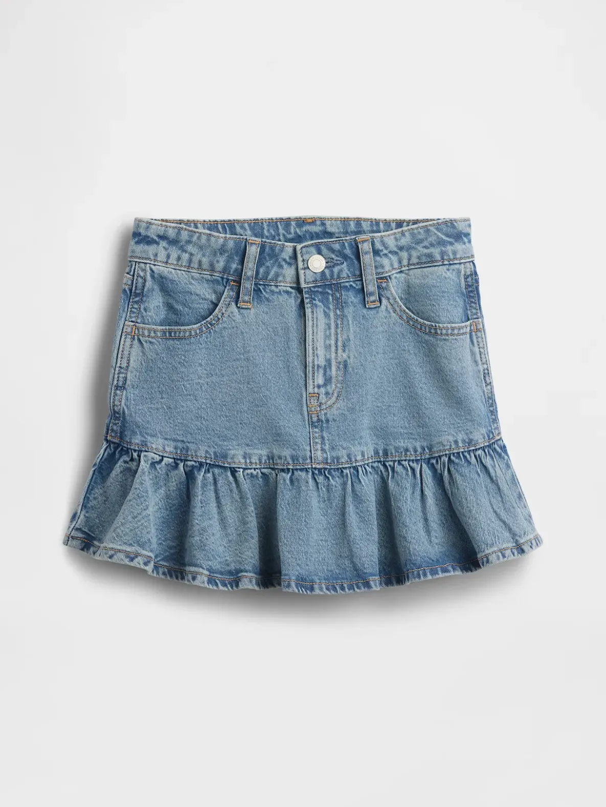 Kids Denim Ruffle Skirt