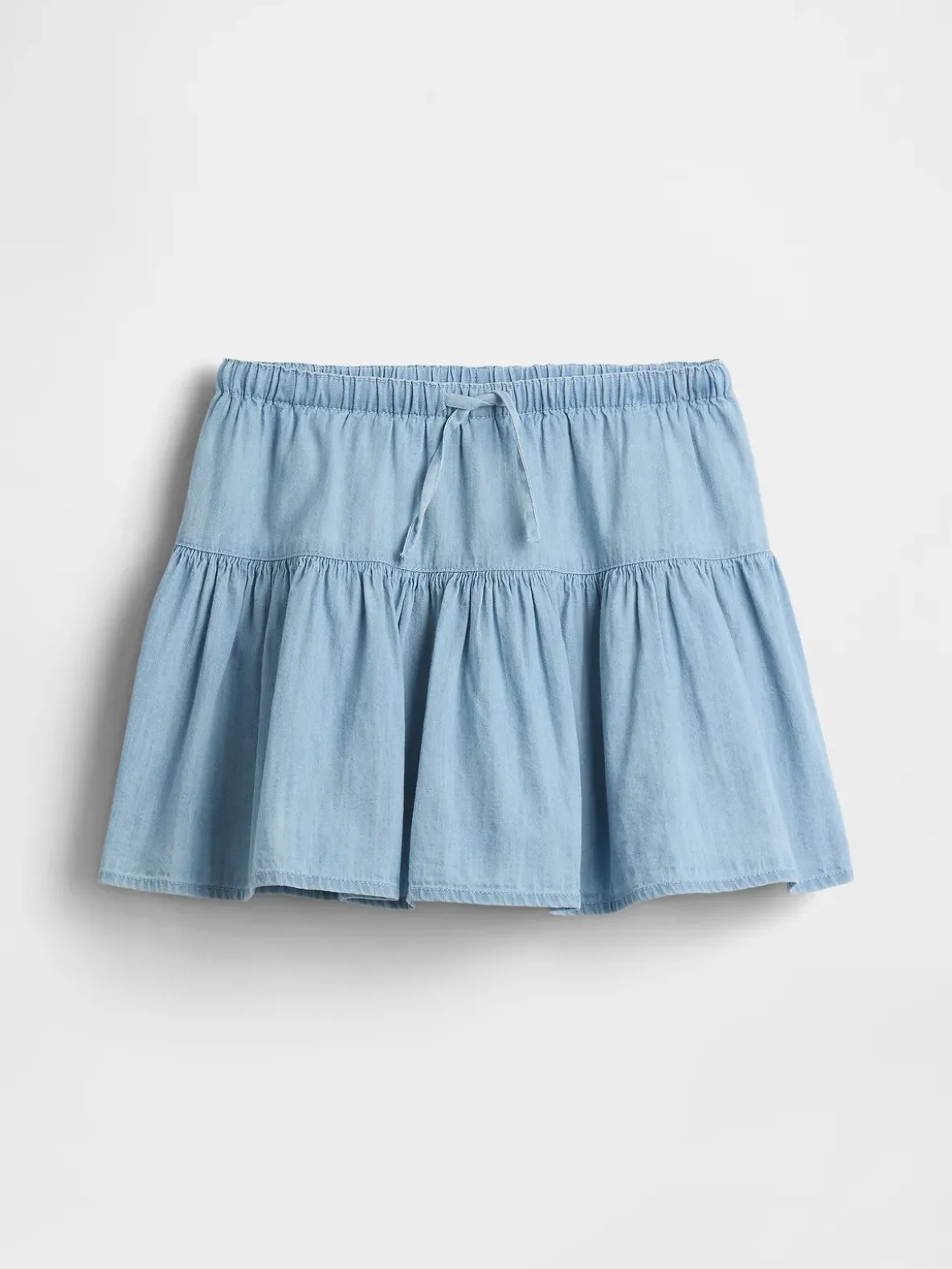 Kids Denim Tiered Skort