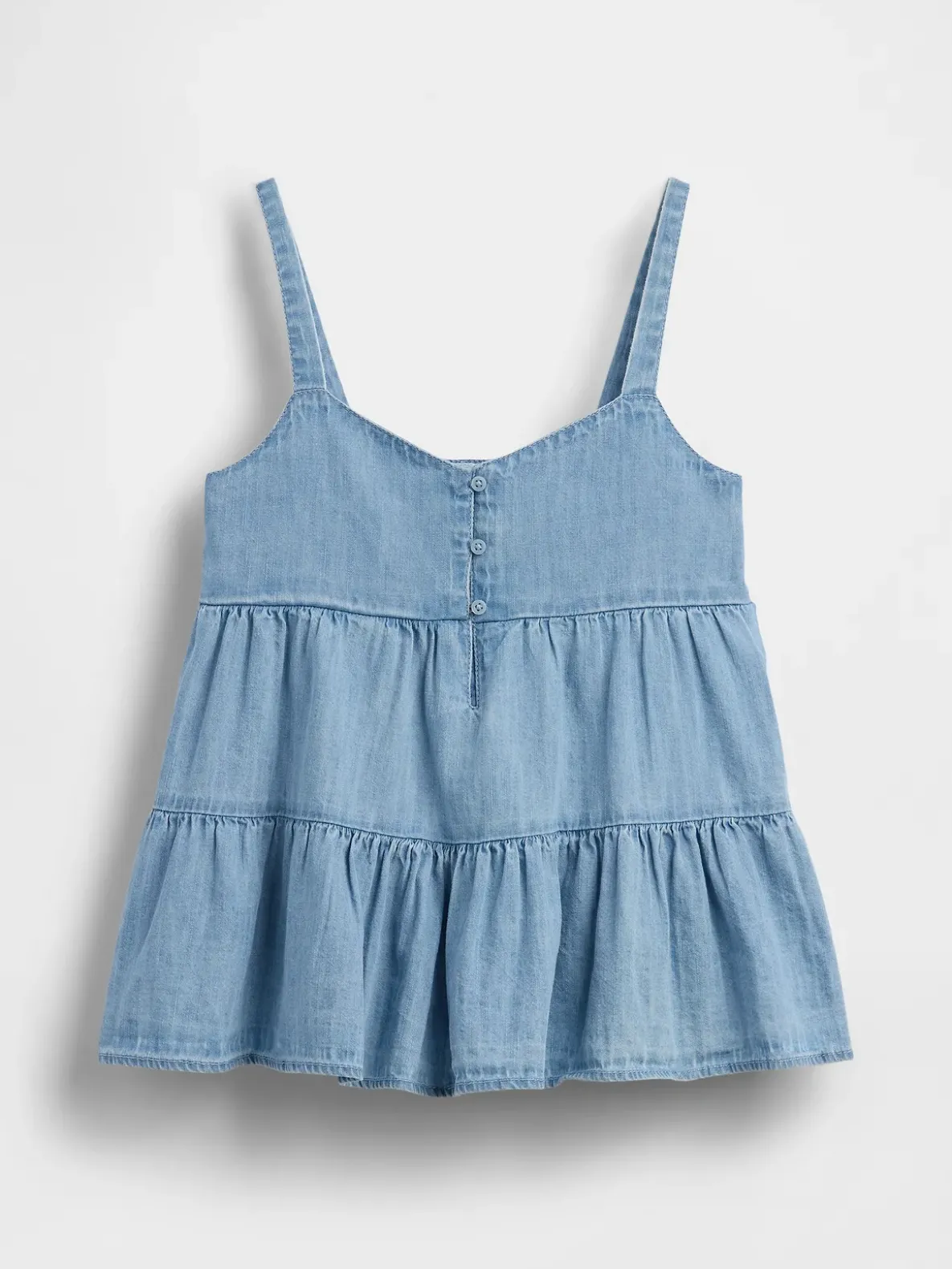 Kids Denim Tiered Tank Top