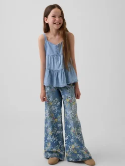 Kids Denim Tiered Tank Top