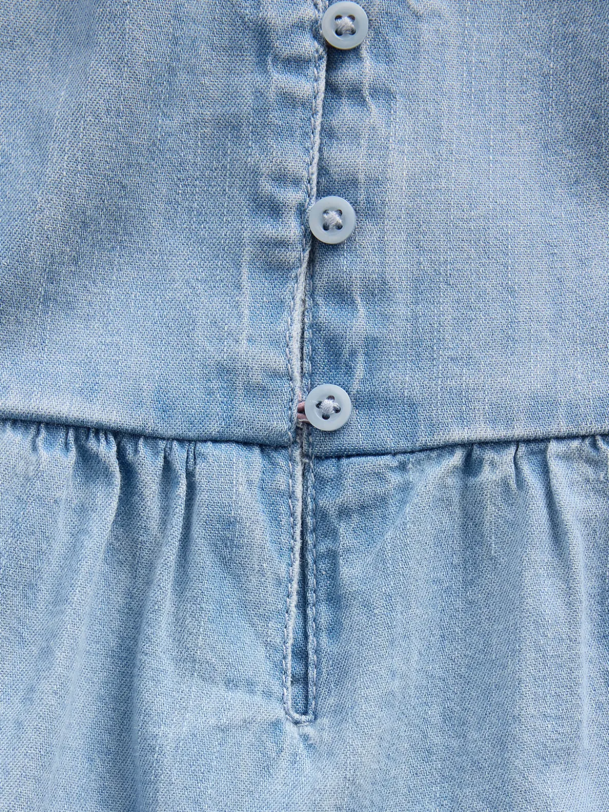 Kids Denim Tiered Tank Top
