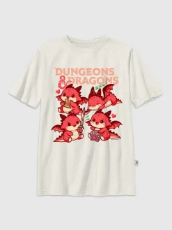 Kids Dungeons and Dragons Chibi Graphic T-Shirt