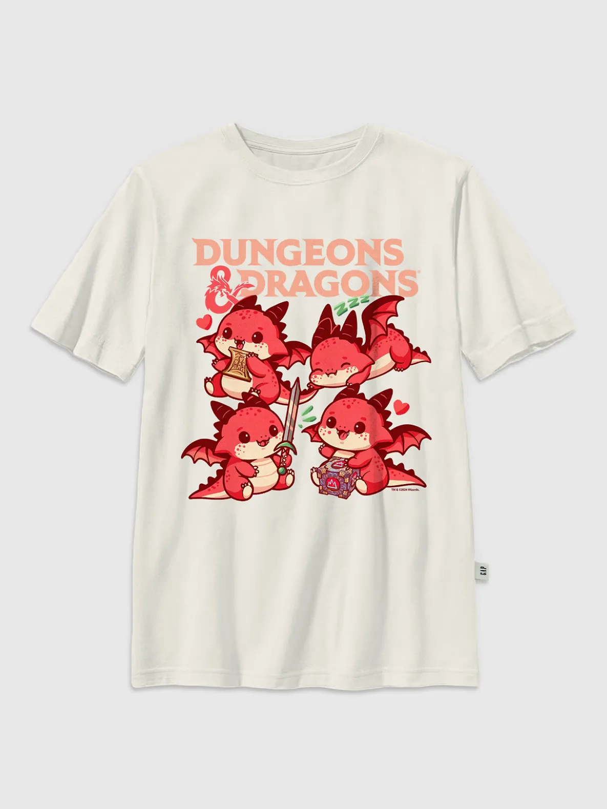 Kids Dungeons and Dragons Chibi Graphic T-Shirt