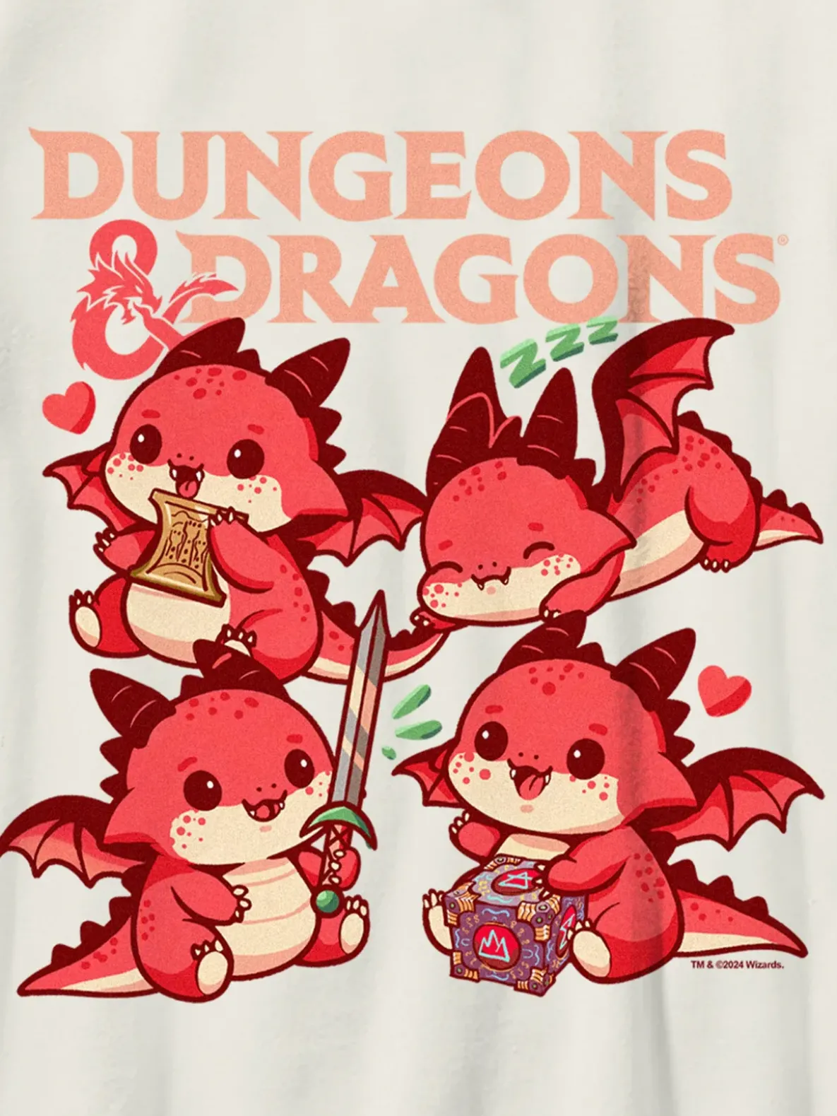 Kids Dungeons and Dragons Chibi Graphic T-Shirt
