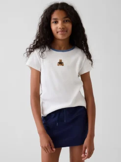 Kids Embroidered Rib T-Shirt