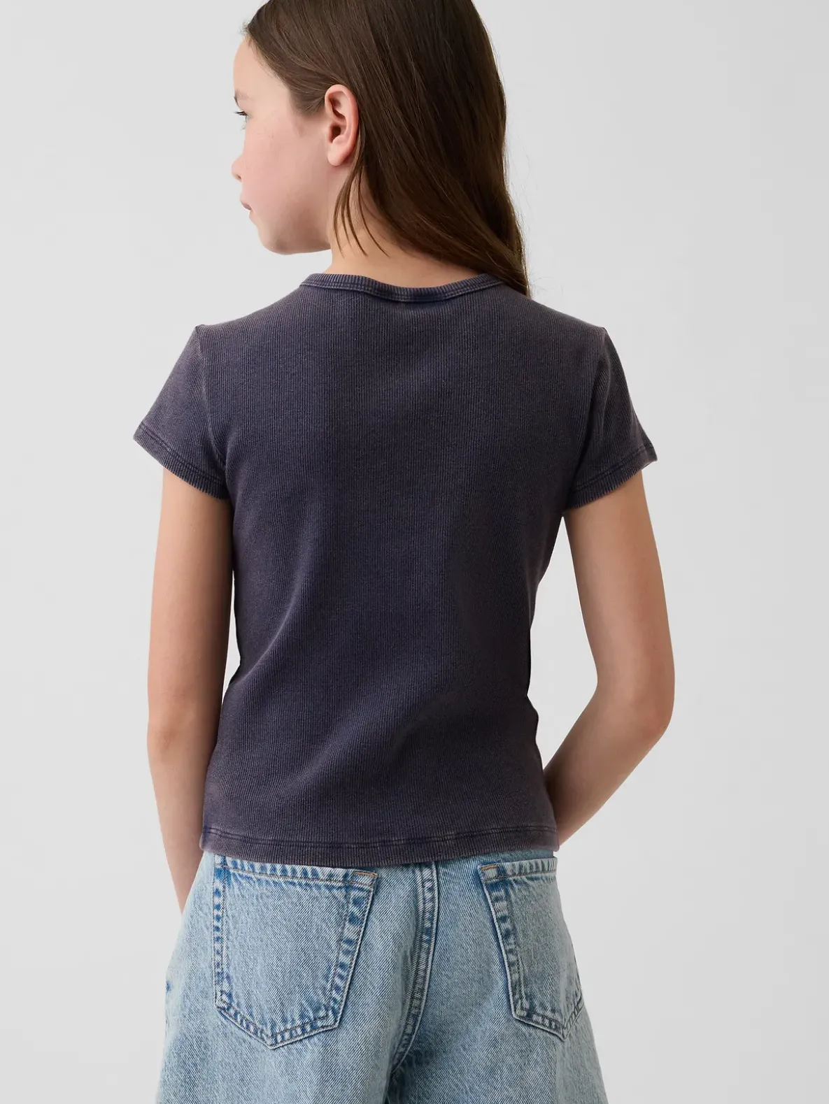 Kids Embroidered Rib T-Shirt