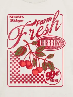 Kids Farm Fresh Cherries Graphic T-Shirt