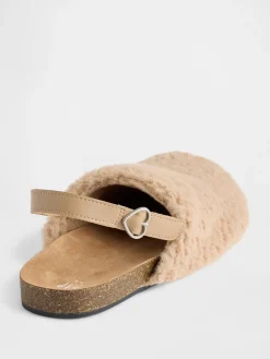 Kids Faux Fur Clogs