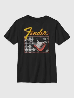 Kids Fender Checkered Guitar Tee