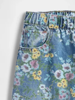 Kids Floral Easy Baggy Jeans