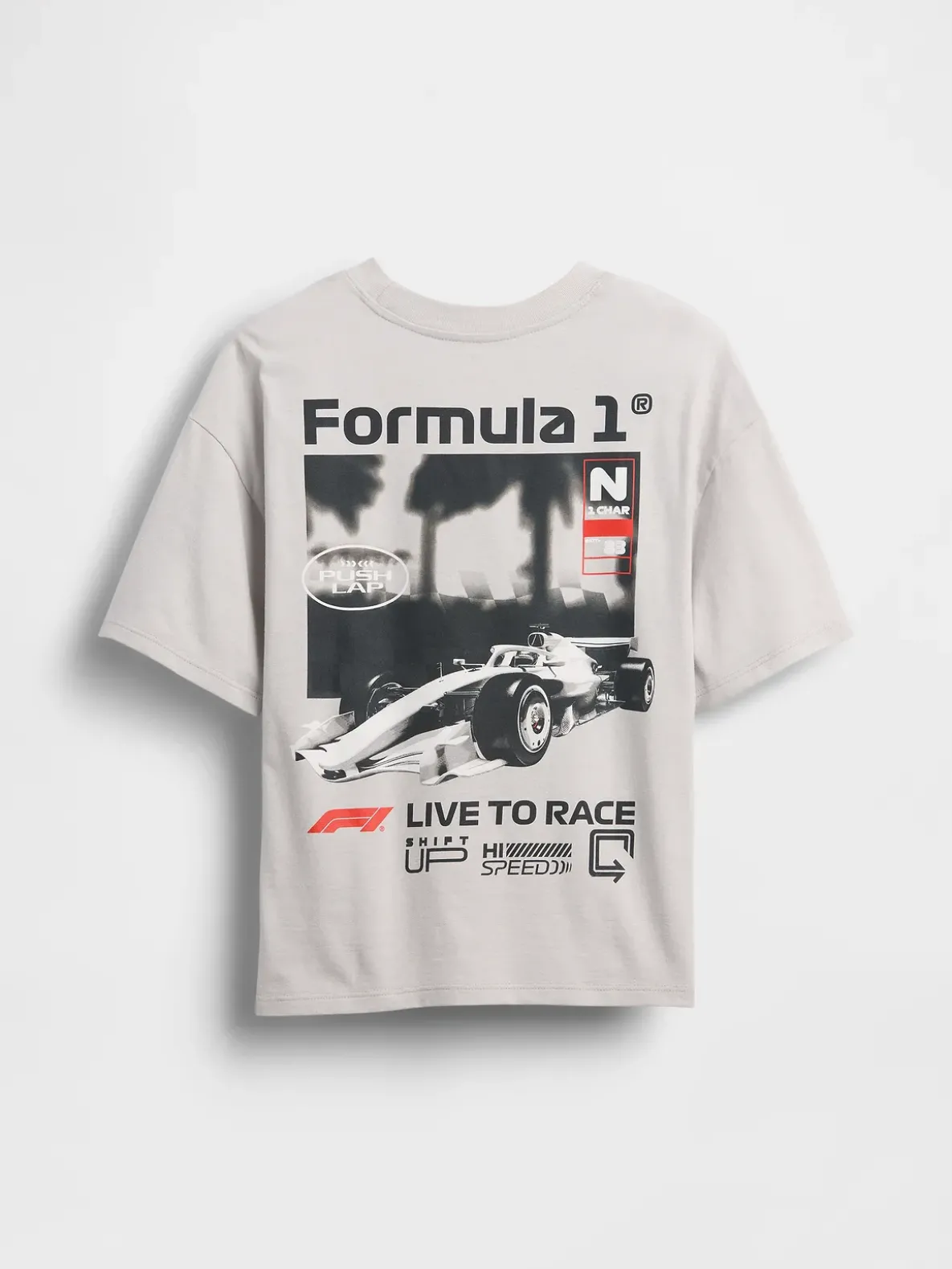 Kids Formula 1 Oversized Graphic T-Shirt