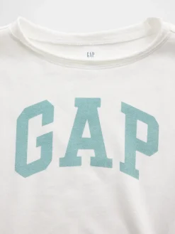 Kids French Terry Wide-Neck Logo Sweatshirt