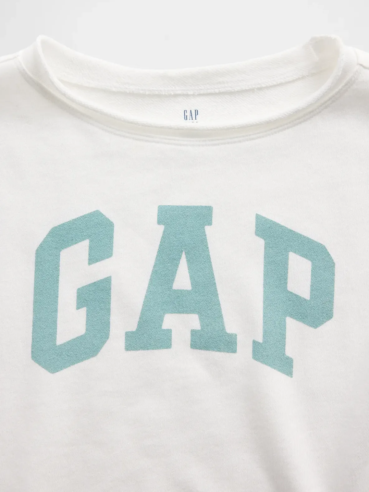 Kids French Terry Wide-Neck Logo Sweatshirt