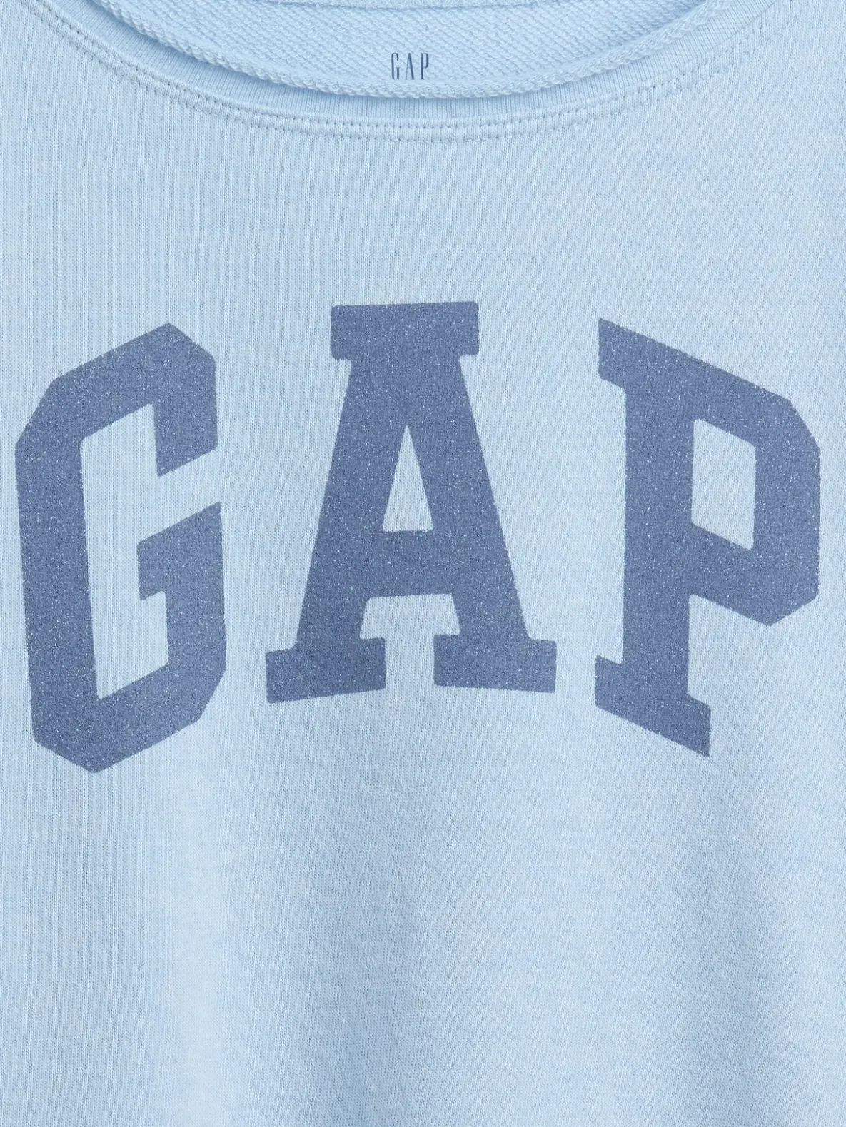 Kids French Terry Wide-Neck Logo Sweatshirt