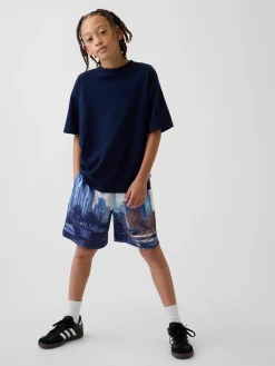 Kids GapFit 6" Recycled Mesh Easy Shorts