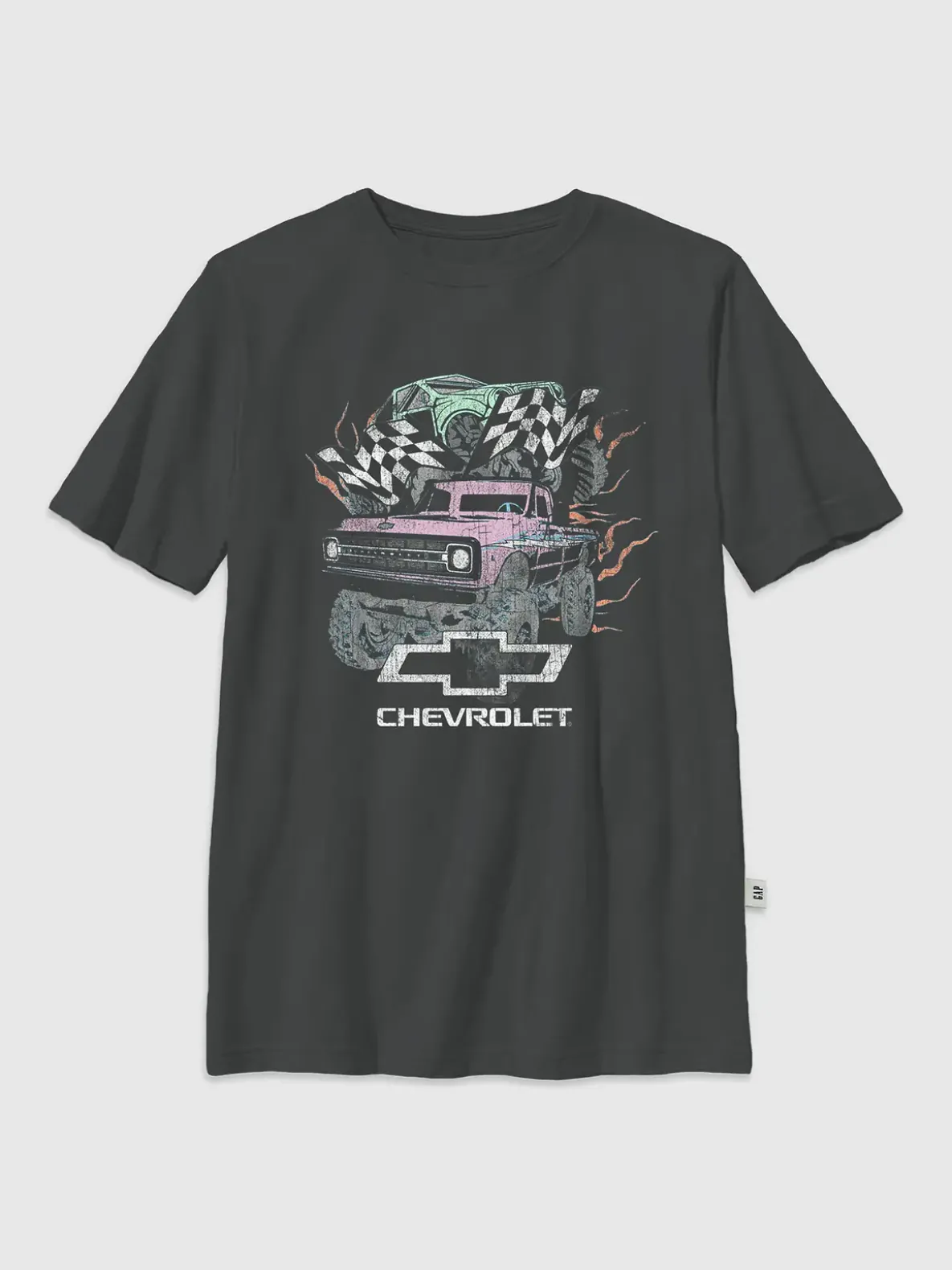 Kids General Motors Pastel Trucks Oversized Graphic T-Shirt
