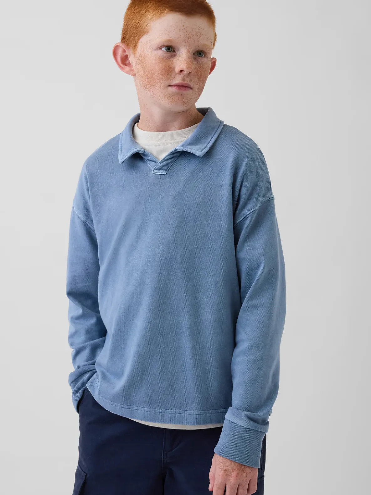Kids Heavyweight Relaxed Polo Shirt