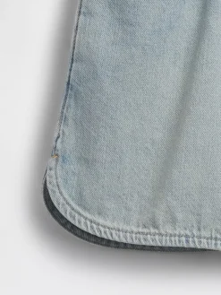 Kids High Rise Denim Easy Shorts