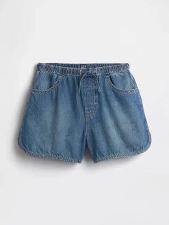 Kids High Rise Denim Easy Dolphin Shorts