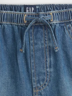 Kids High Rise Denim Easy Dolphin Shorts