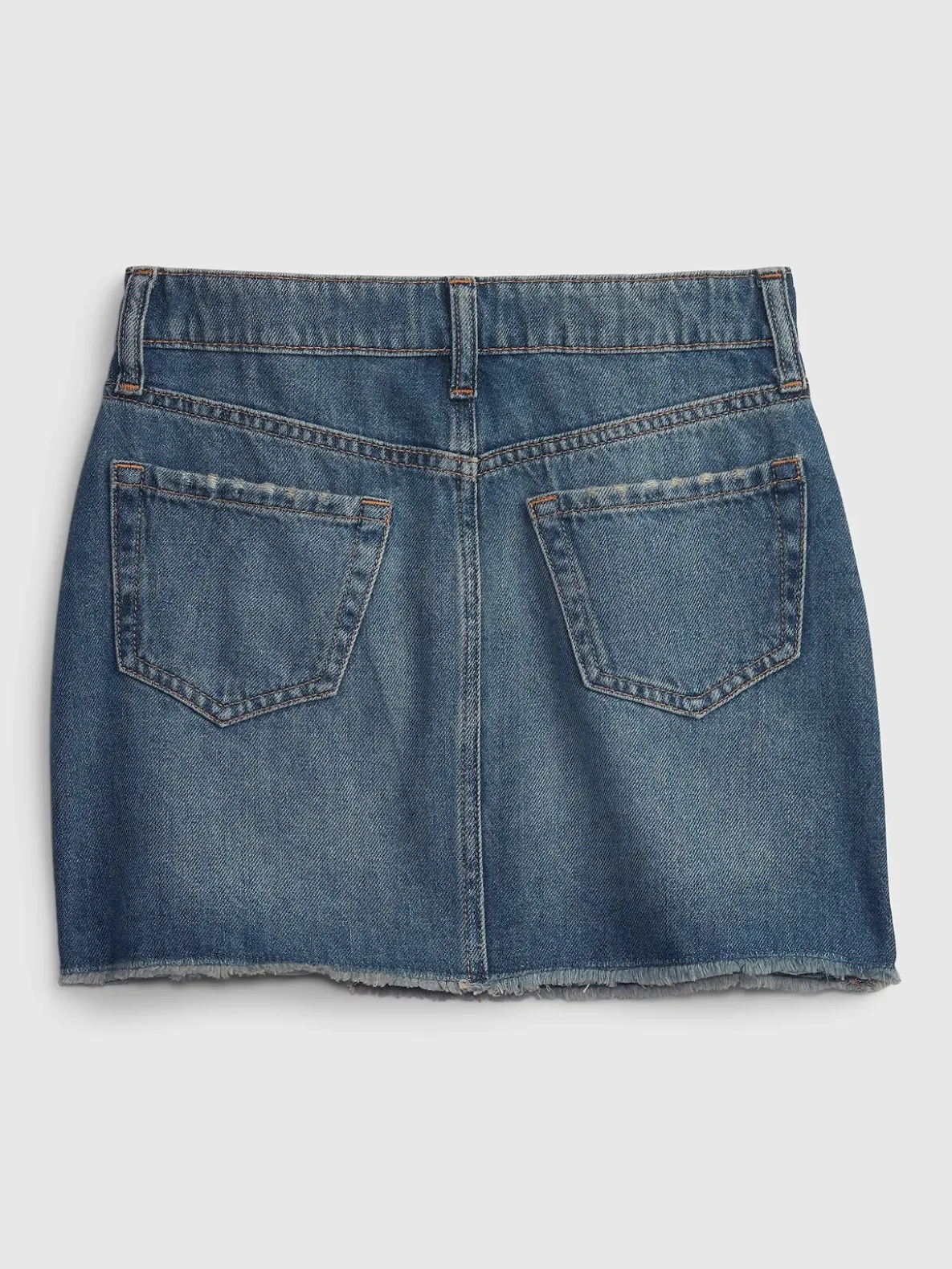 Kids High Rise Denim Skirt