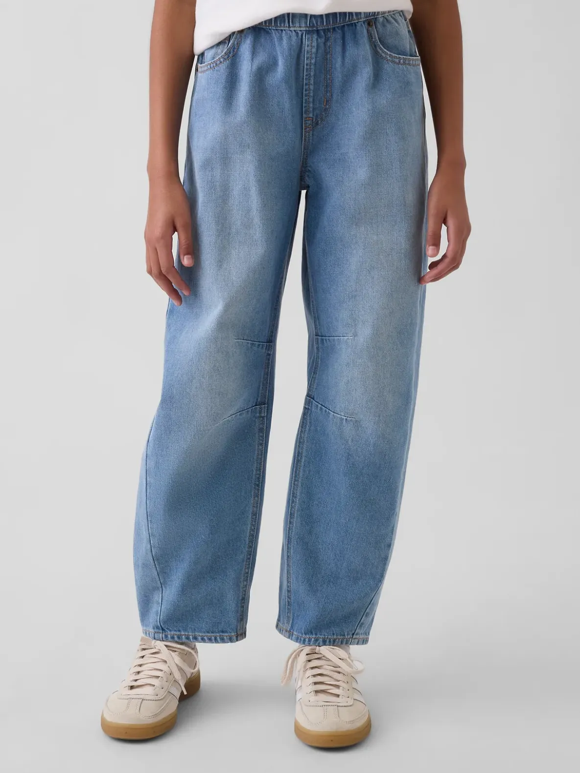 Kids High Rise Easy Barrel Jeans