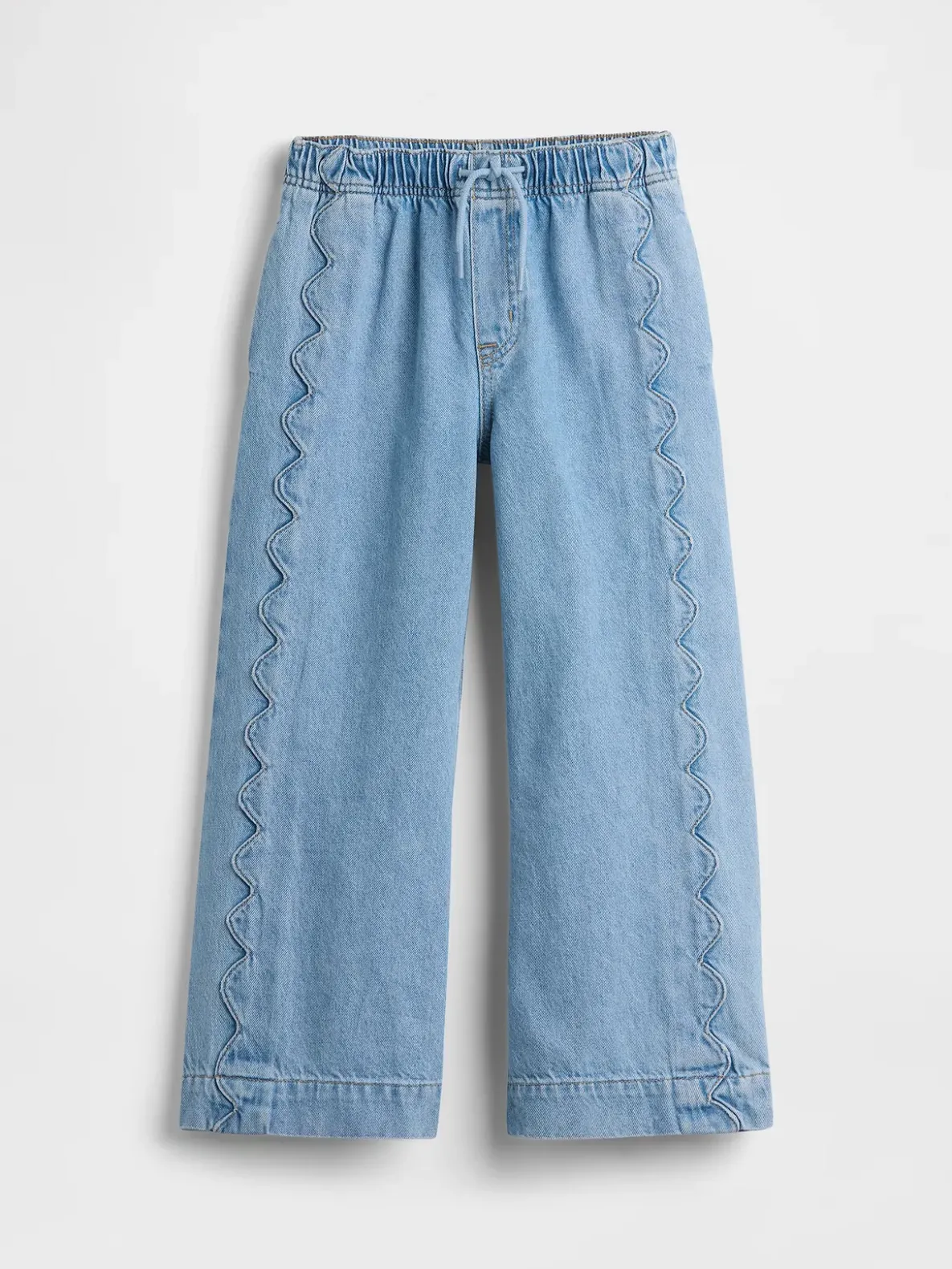 Kids High Rise Stride Easy Wide-Leg Ankle Jeans