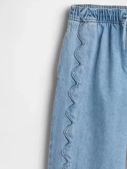 Kids High Rise Stride Easy Wide-Leg Ankle Jeans