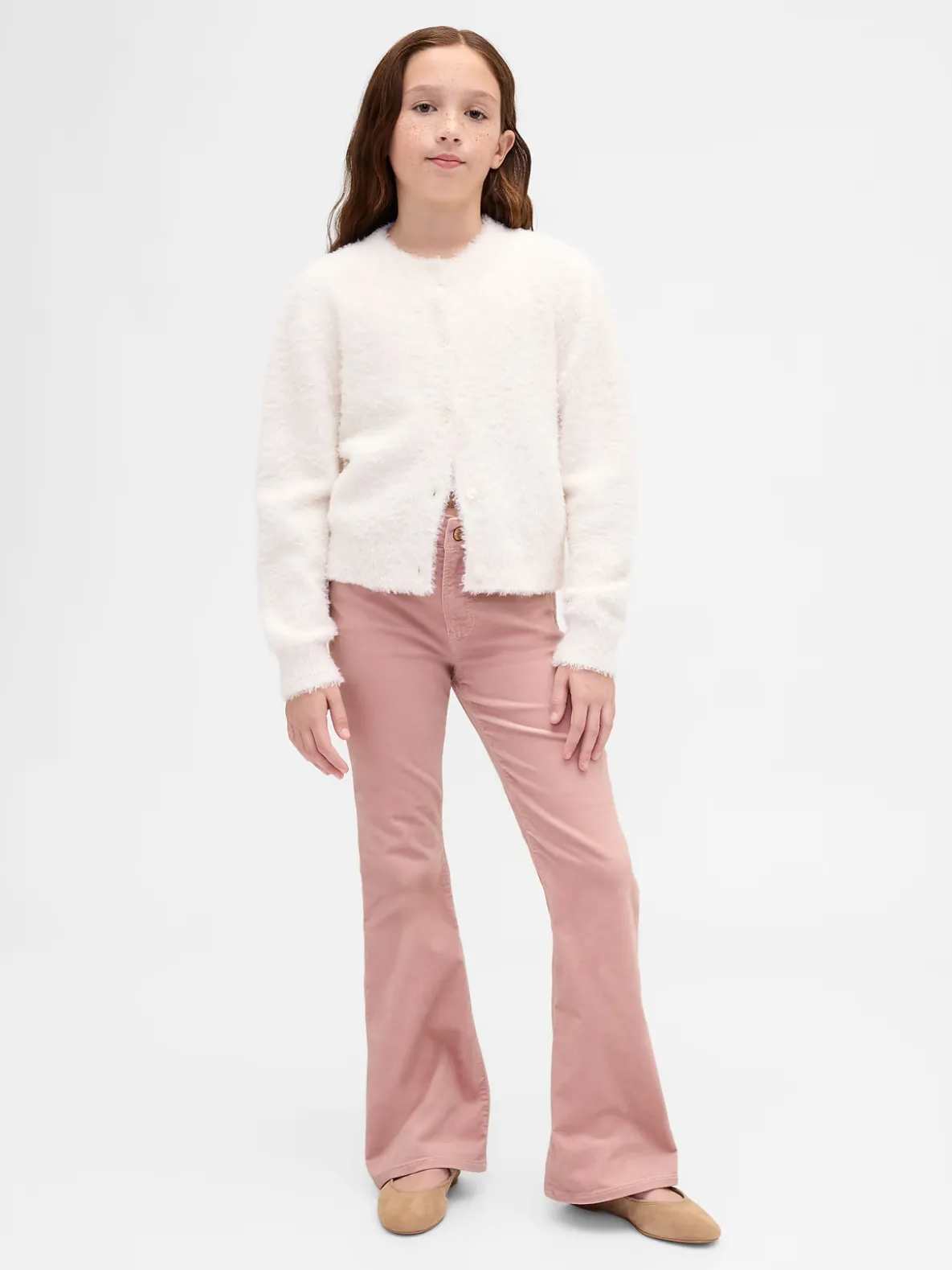 Kids High Rise Velvet '70s Flare Pants