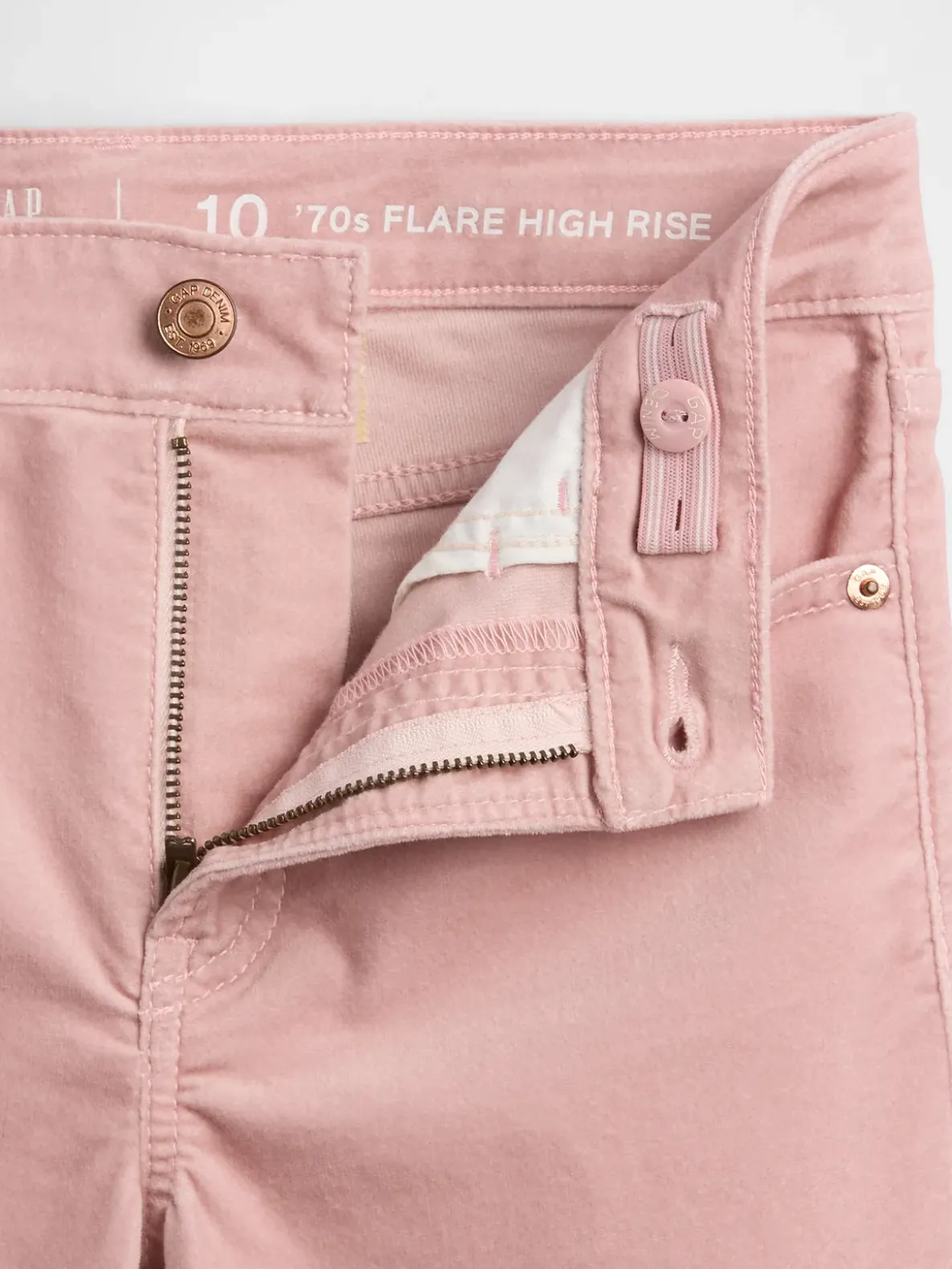Kids High Rise Velvet '70s Flare Pants