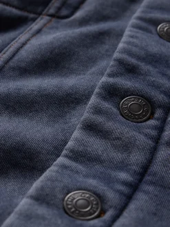 Kids Hooded Icon Sweatshirt Denim Jacket
