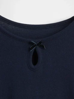 Kids Keyhole Bow Fitted T-Shirt