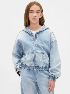 Kids Knit Denim Zip Hoodie