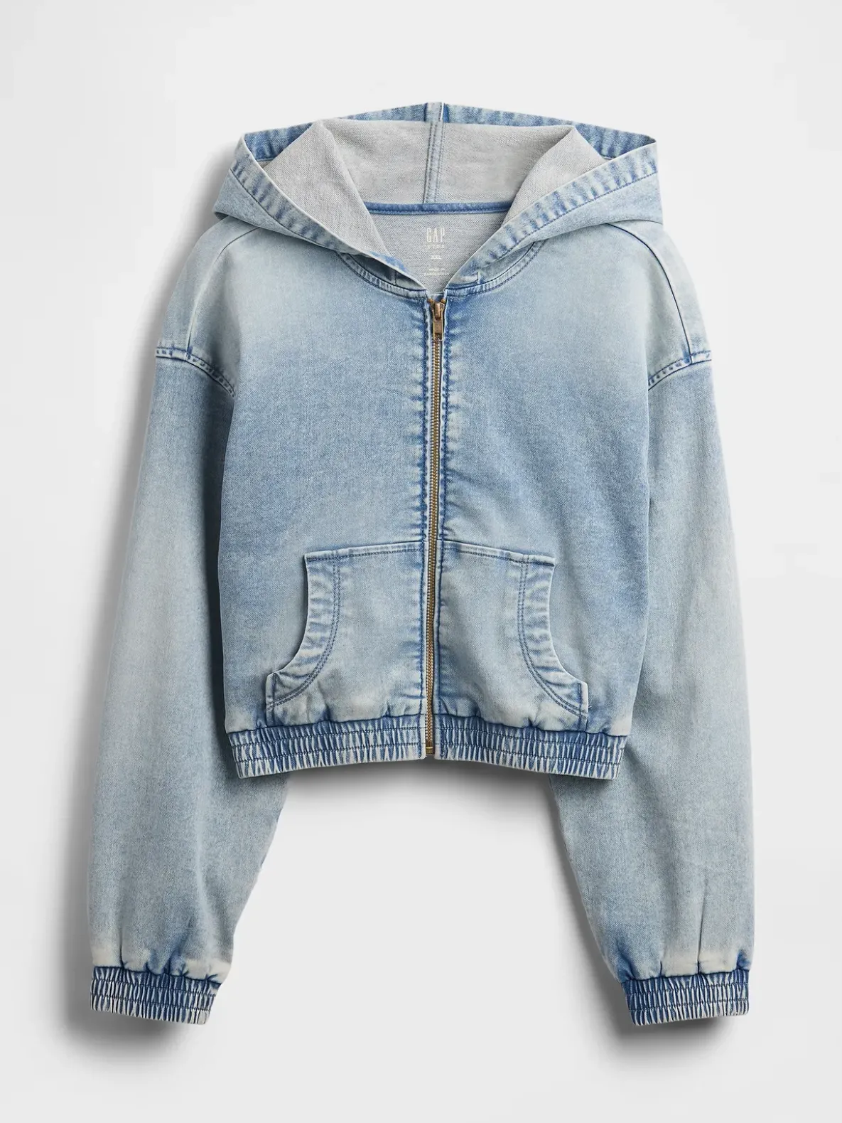 Kids Knit Denim Zip Hoodie