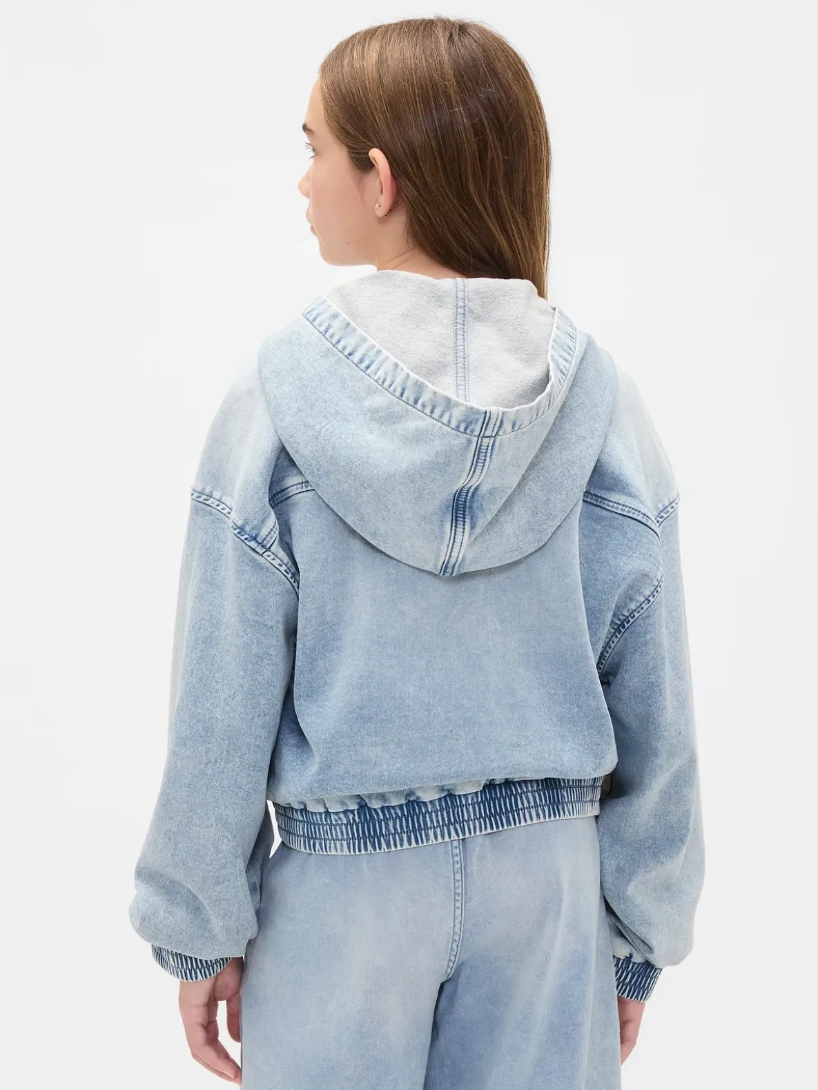 Kids Knit Denim Zip Hoodie