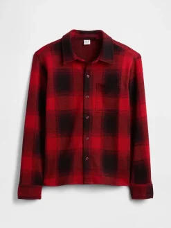 Kids Knit Jersey Plaid Shirt
