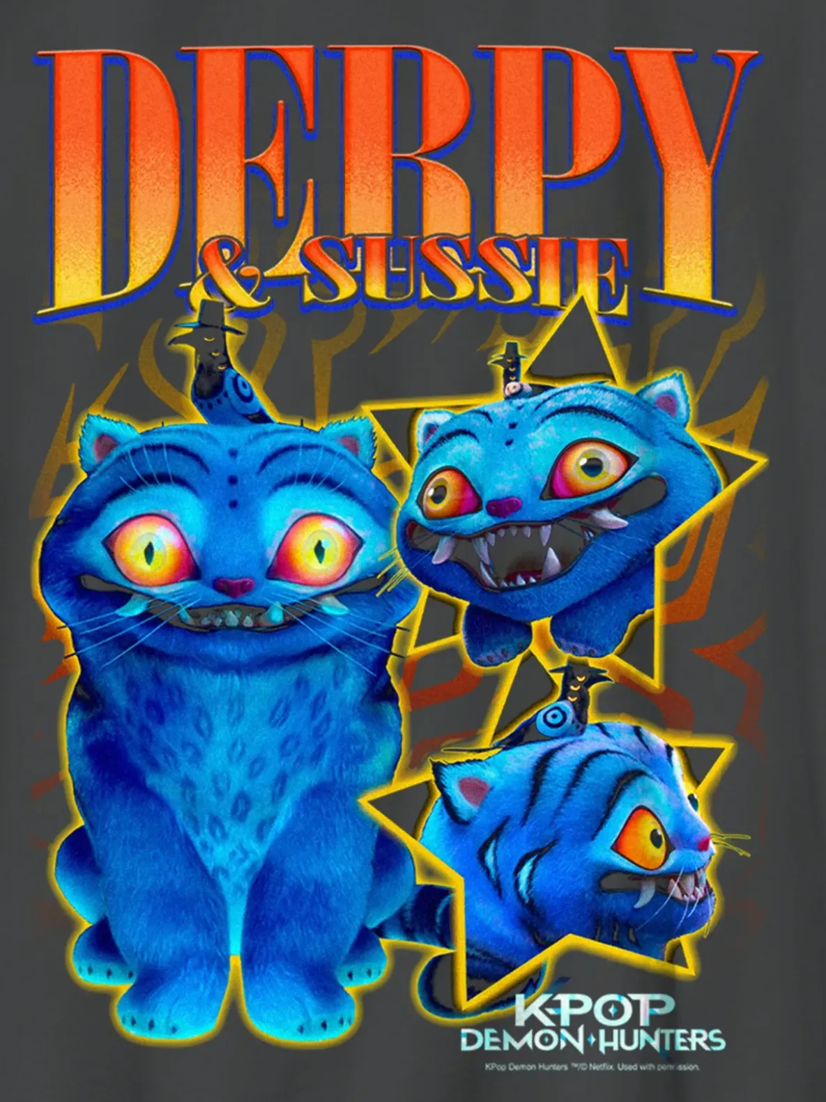 Kids K-Pop Demon Hunters Derpy y2k Graphic T-Shirt