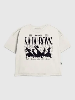 Kids K-Pop Demon Hunters Saja Boys Silhouette Graphic T-Shirt