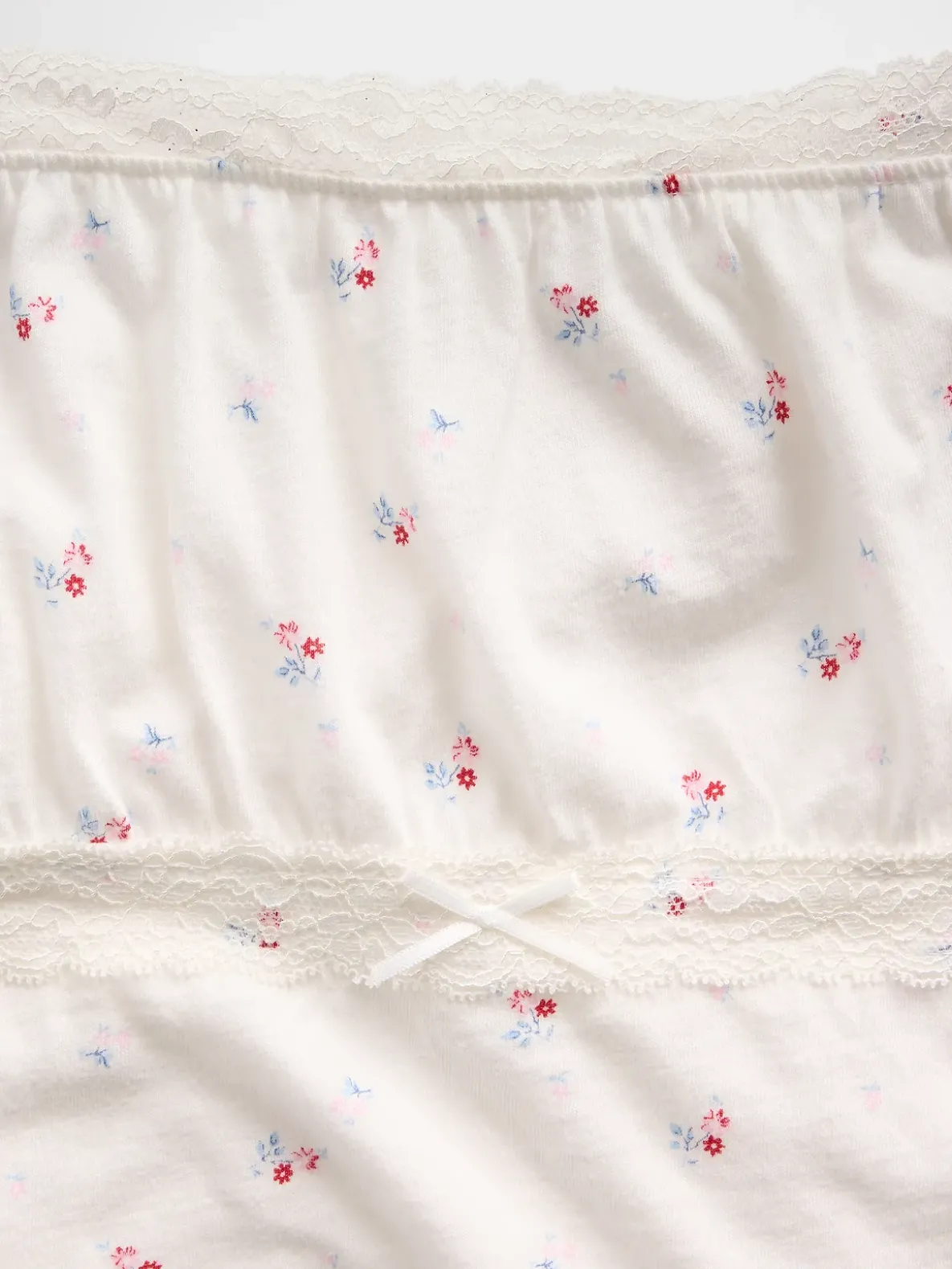 Kids Lace-Trim Puff-Sleeve Top