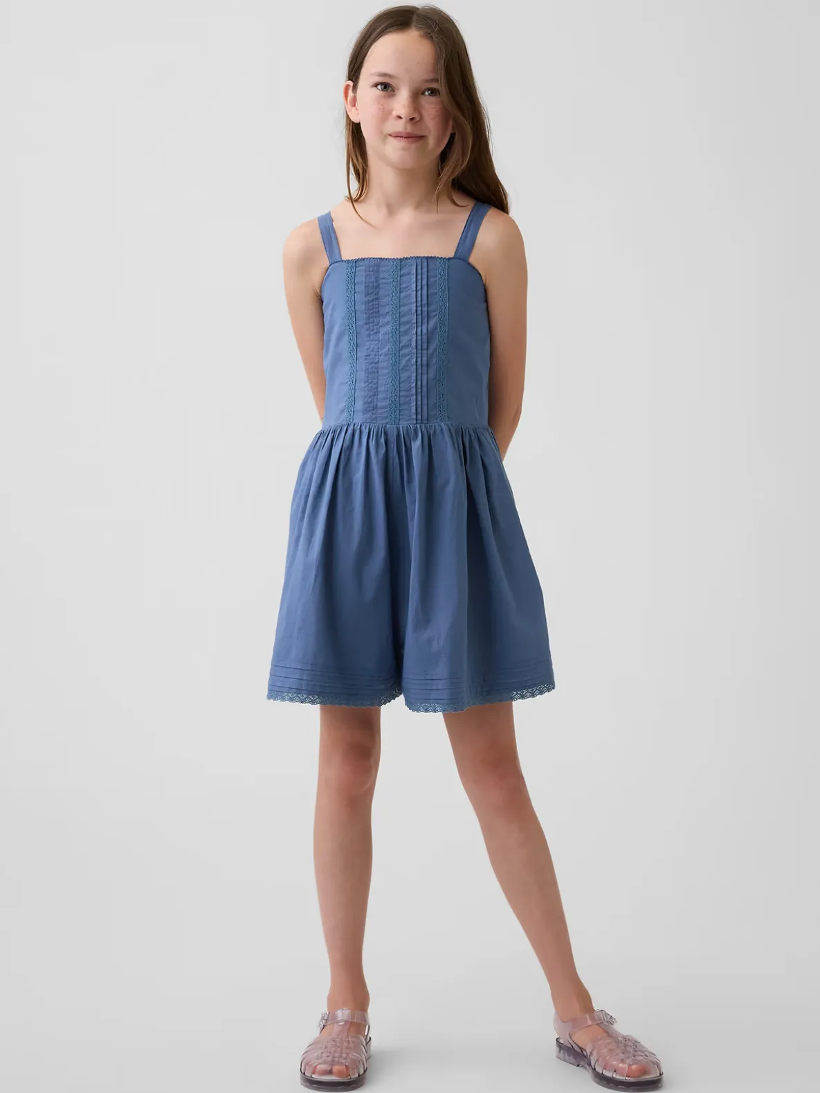 Kids Lace-Trim Romper
