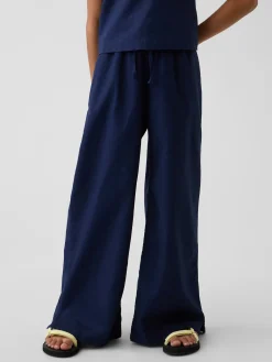 Kids Linen-Cotton Easy Wide-Leg Pants