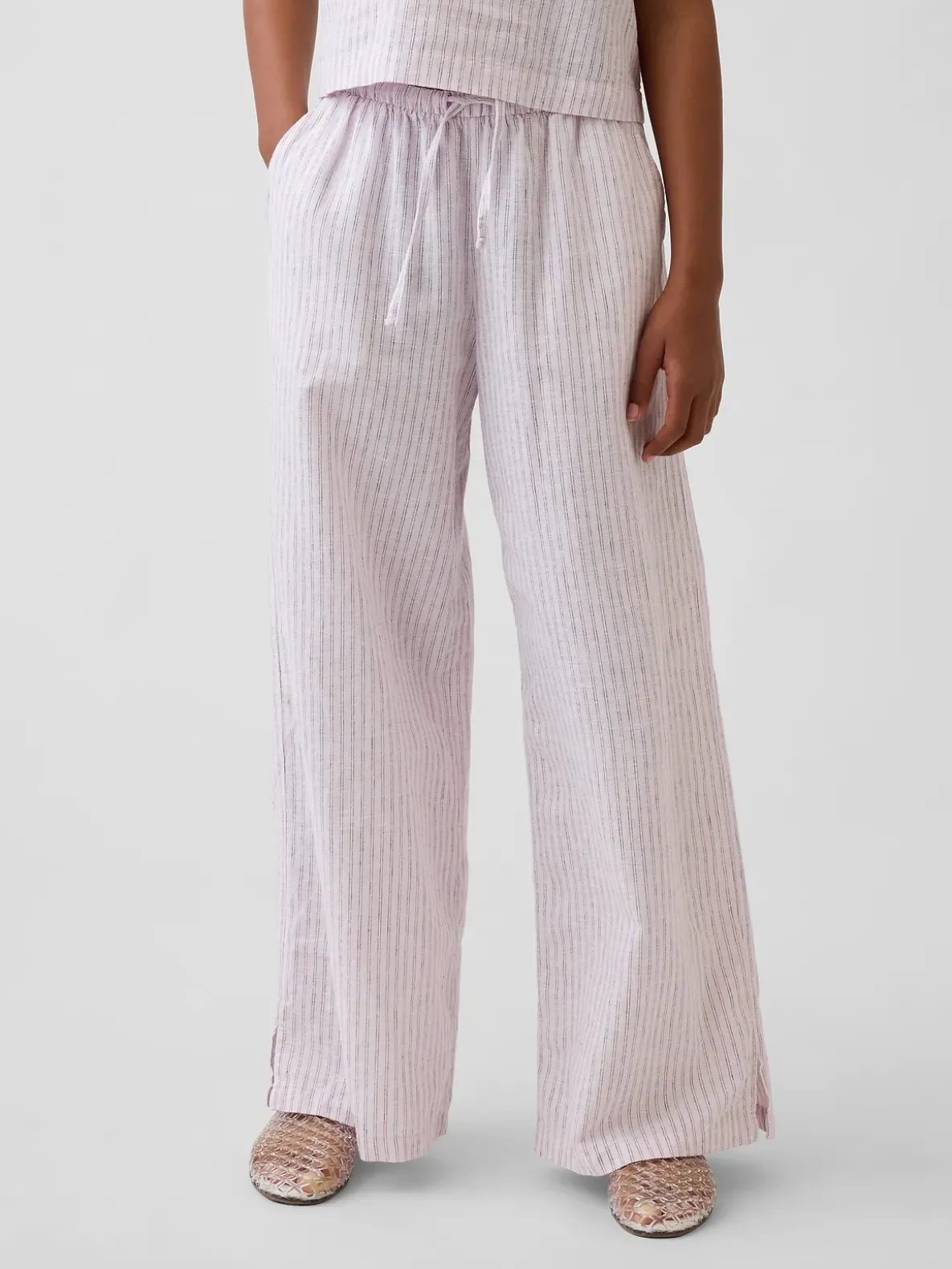 Kids Linen-Cotton Easy Wide-Leg Pants