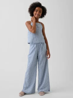 Kids Linen-Cotton Easy Wide-Leg Pants