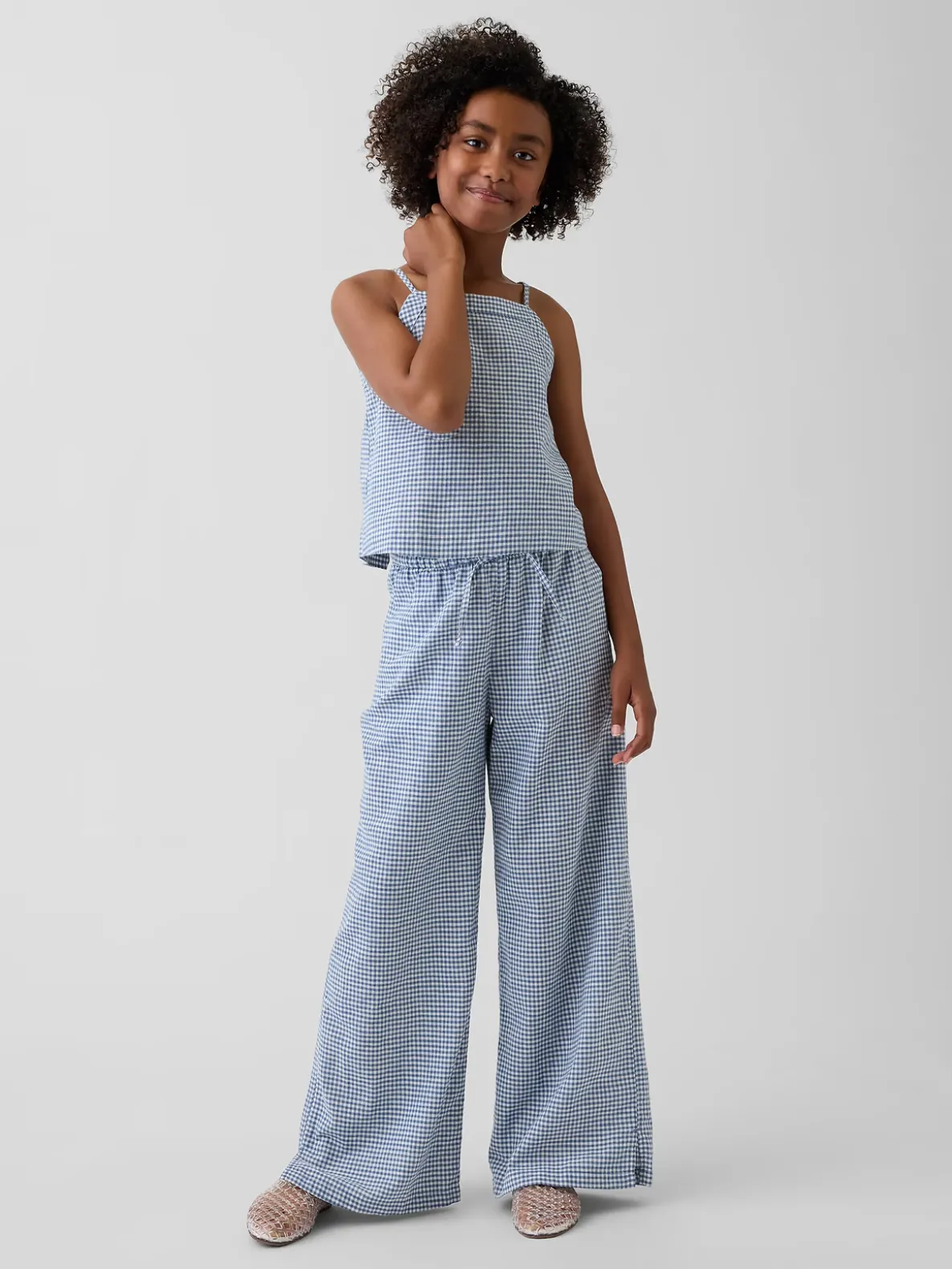 Kids Linen-Cotton Easy Wide-Leg Pants